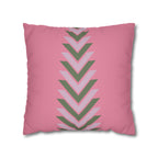 Pink Chevron Arrows Faux Suede Pillow Cover