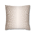 Neutral Fawn Spots Faux Suede Pillow Cover
