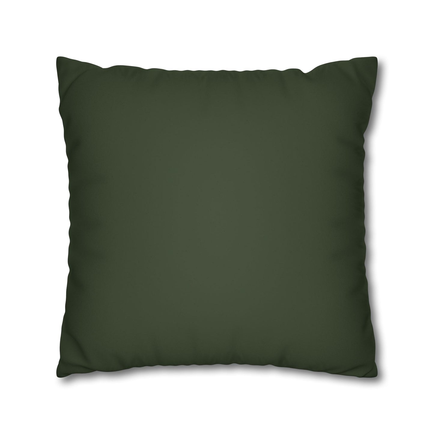 Green Aztec Faux Suede Pillowcase — Square Decorative Throw Pillow Cover