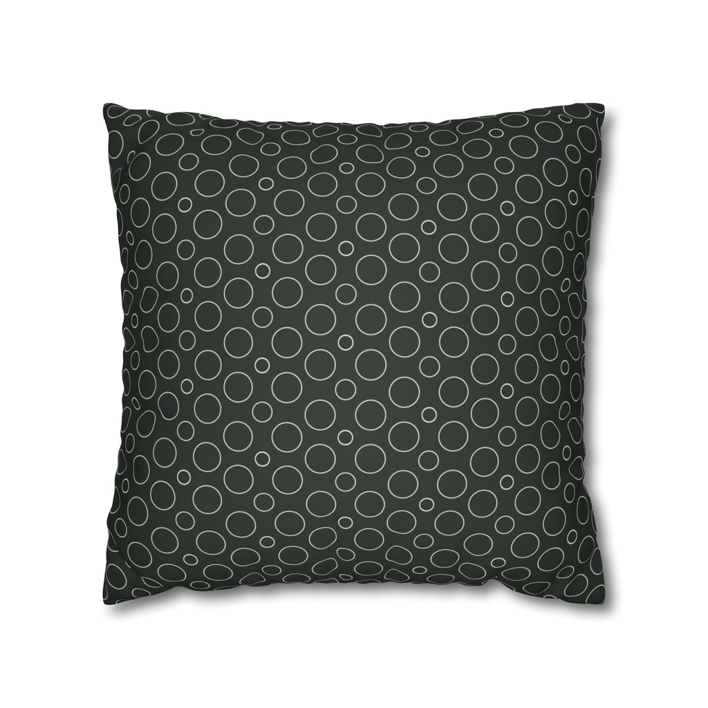 Circles Faux Suede Pillow Cover