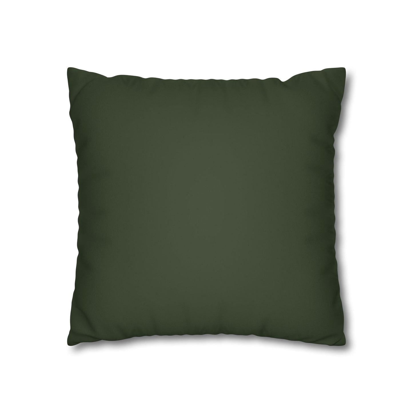 Green Aztec Faux Suede Pillowcase — Square Decorative Throw Pillow Cover