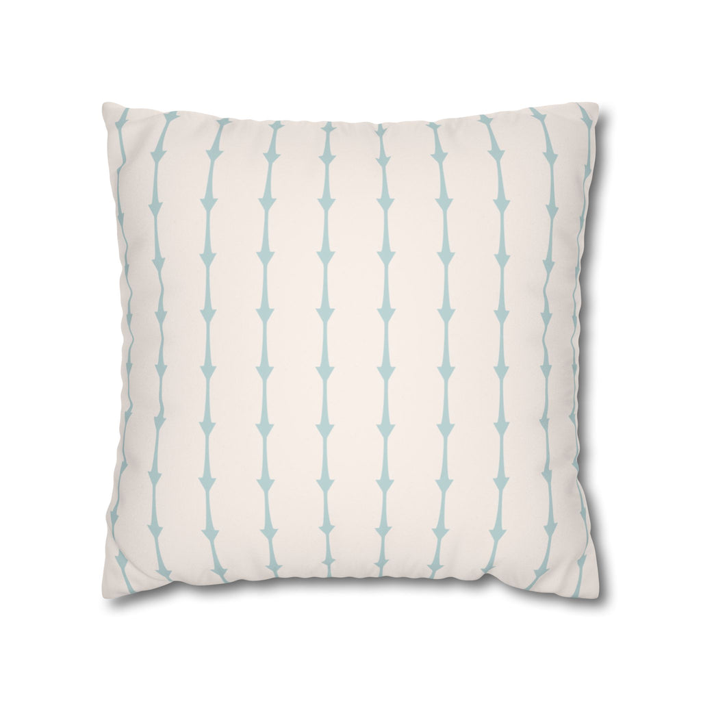Soft Blue Arrow Stripes Faux Suede Pillow Cover