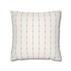 Soft Blue Arrow Stripes Faux Suede Pillow Cover