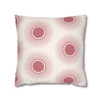 Dusty Rose Sunbursts Faux Suede Pillow Cover