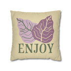 Enjoy Cabbage Leaves Faux Suede Pillowcase Pillow Cover