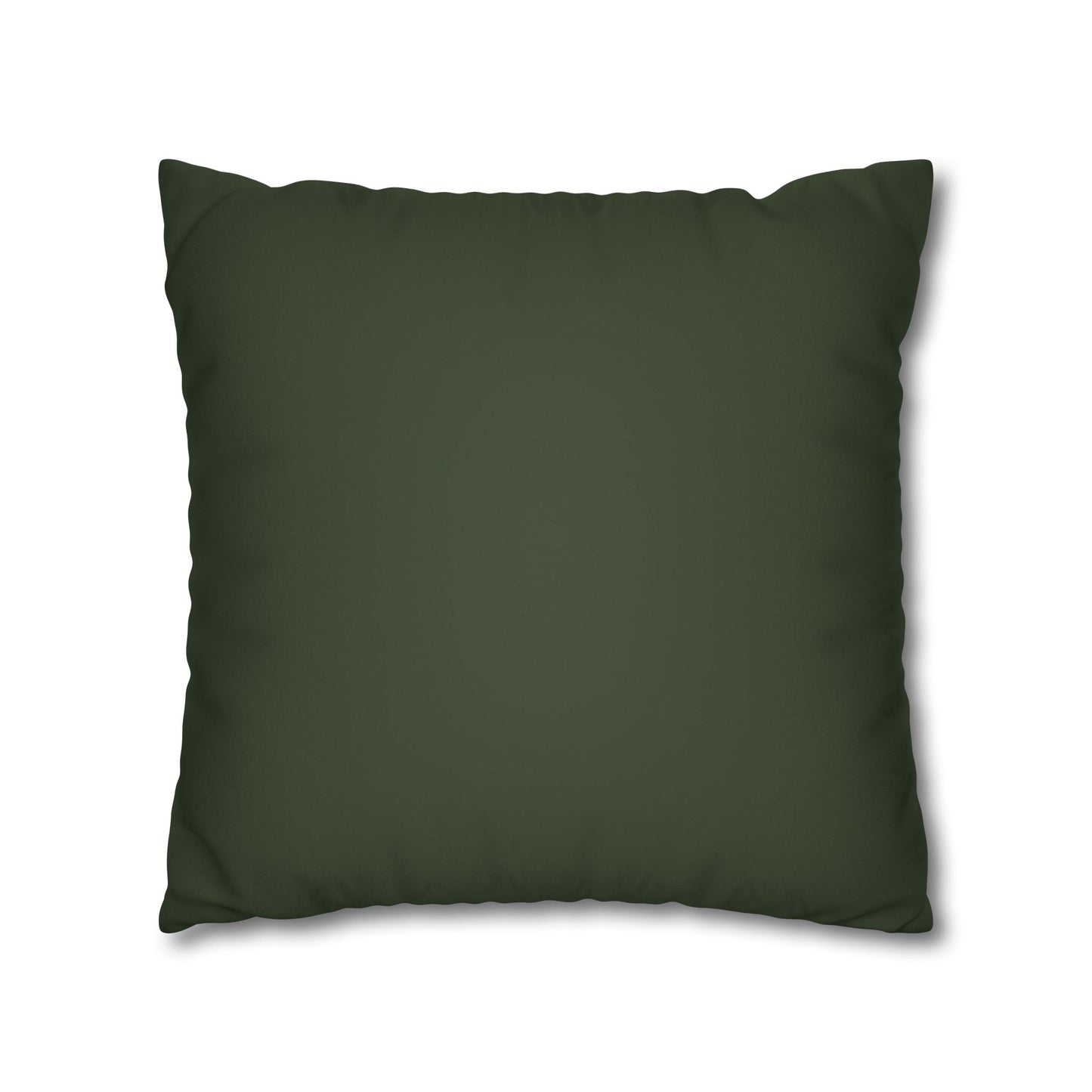 Green Aztec Faux Suede Pillowcase — Square Decorative Throw Pillow Cover