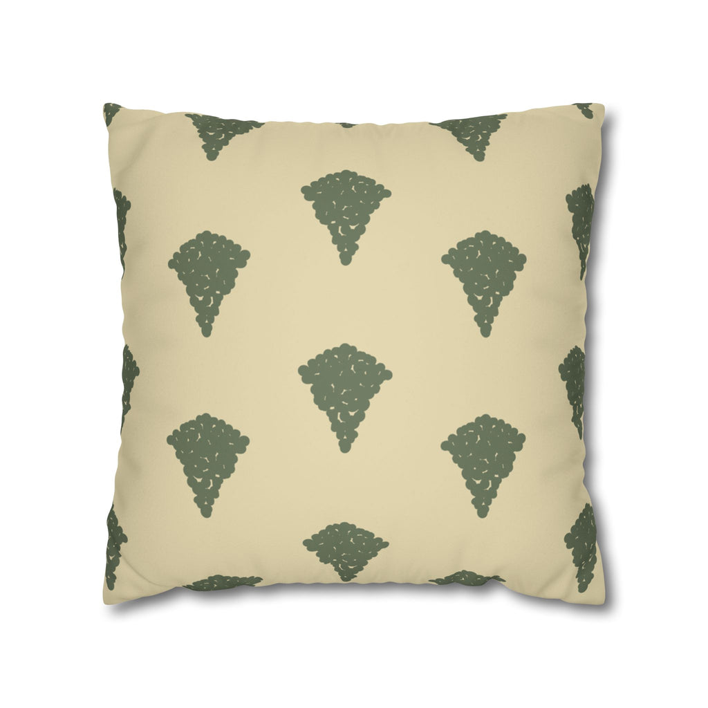 Green Abstract Dot Pattern Faux Suede Pillow Cover
