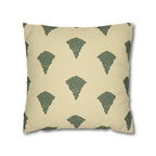 Green Abstract Dot Pattern Faux Suede Pillow Cover