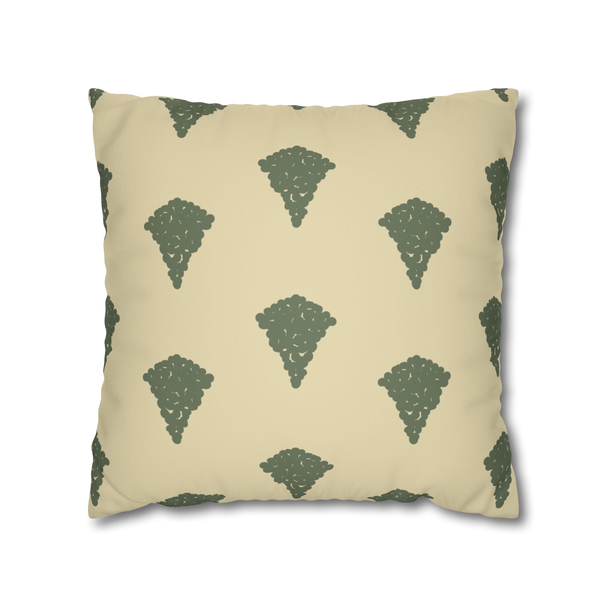 Green Abstract Dot Pattern Faux Suede Pillow Cover