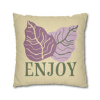 Enjoy Cabbage Leaves Faux Suede Pillowcase Pillow Cover