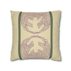 Earthy Abstract Mauve Lines Faux Suede Pillow Cover