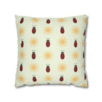 Ladybugs & Suns Faux Suede Pillow Cover