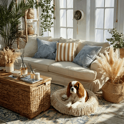 Striped Faux Suede Pillowcase – Neutral Tan & Cream Square Decorative Pillow Cover