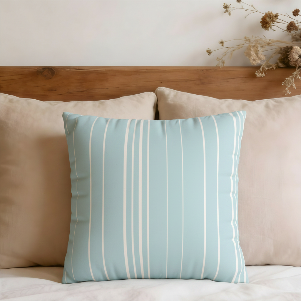 Classy White Stripes Pillow Cover
