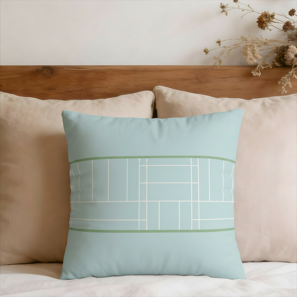 Board Walk by the Sea Pillow Cover