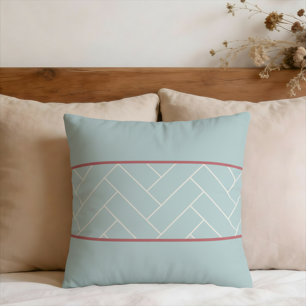 Beach Walk by the Coral Pillow Cover