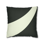 Striped Teal and Black Faux Suede Pillow Cover