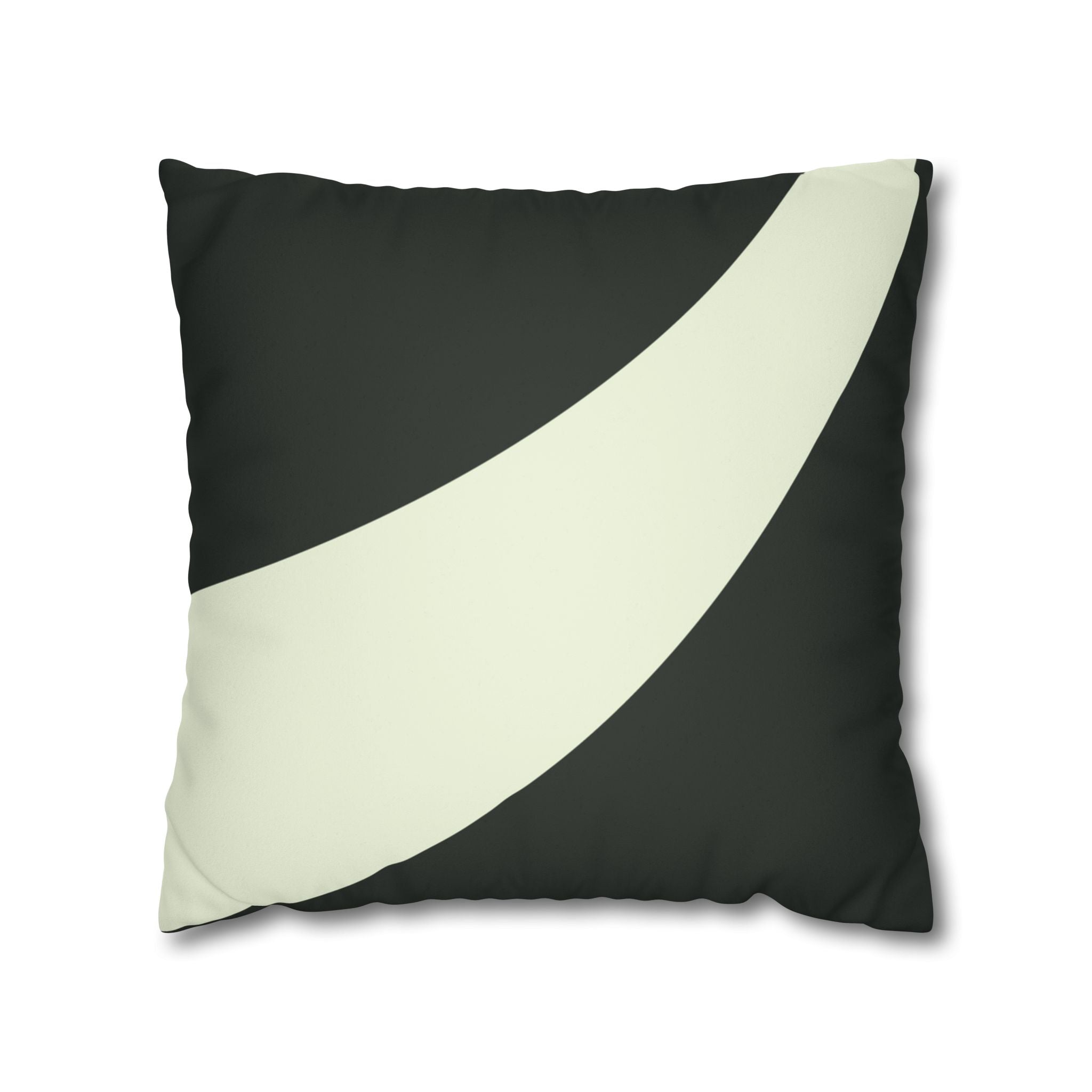 Striped Teal and Black Faux Suede Pillow Cover