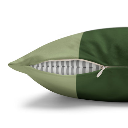 Green Checkerboard Faux Suede Pillowcase