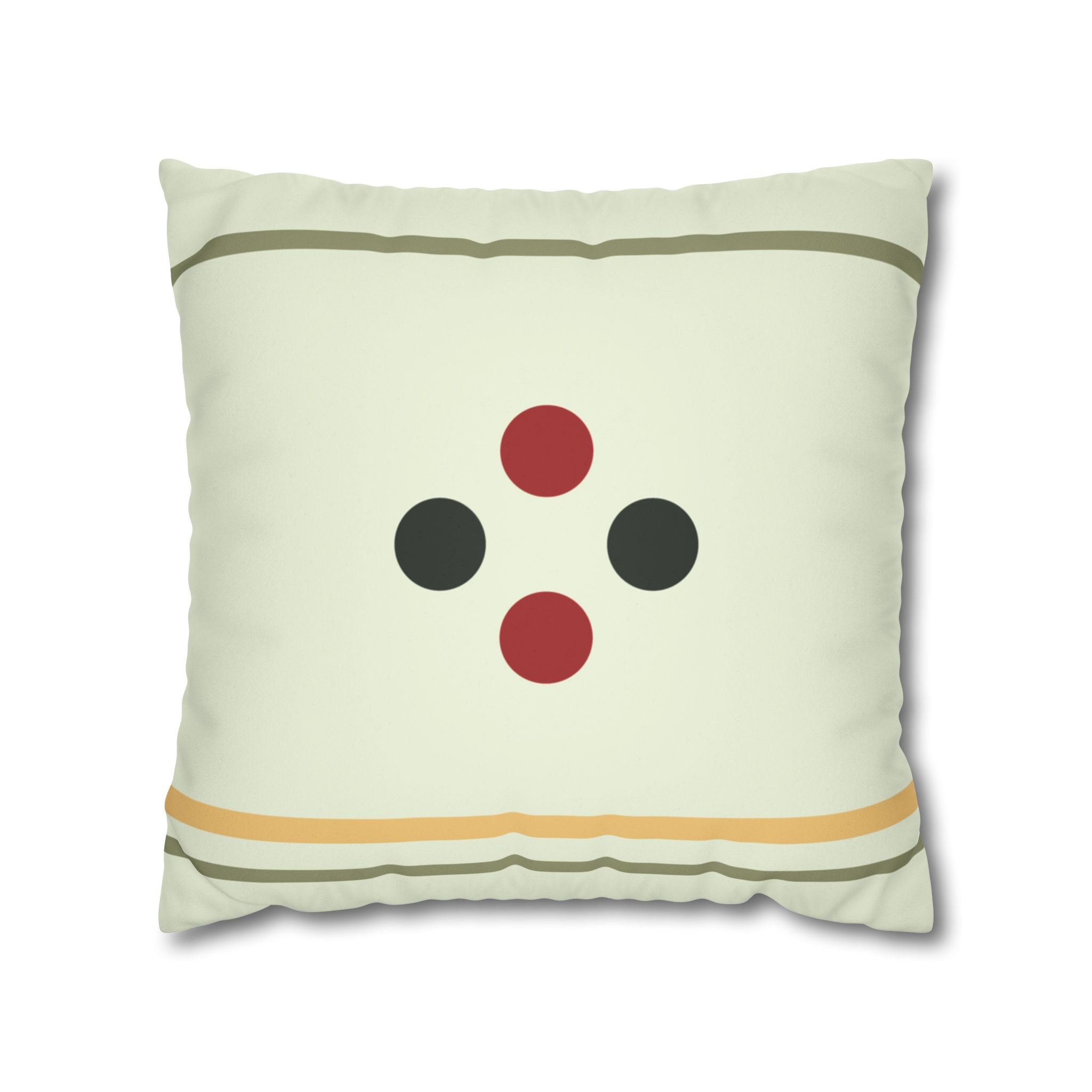 Mid Century Dots Faux Suede Pillow Cover