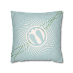 Sea Glass Sunburst Coastal Breeze Faux Suede Pillow Cover