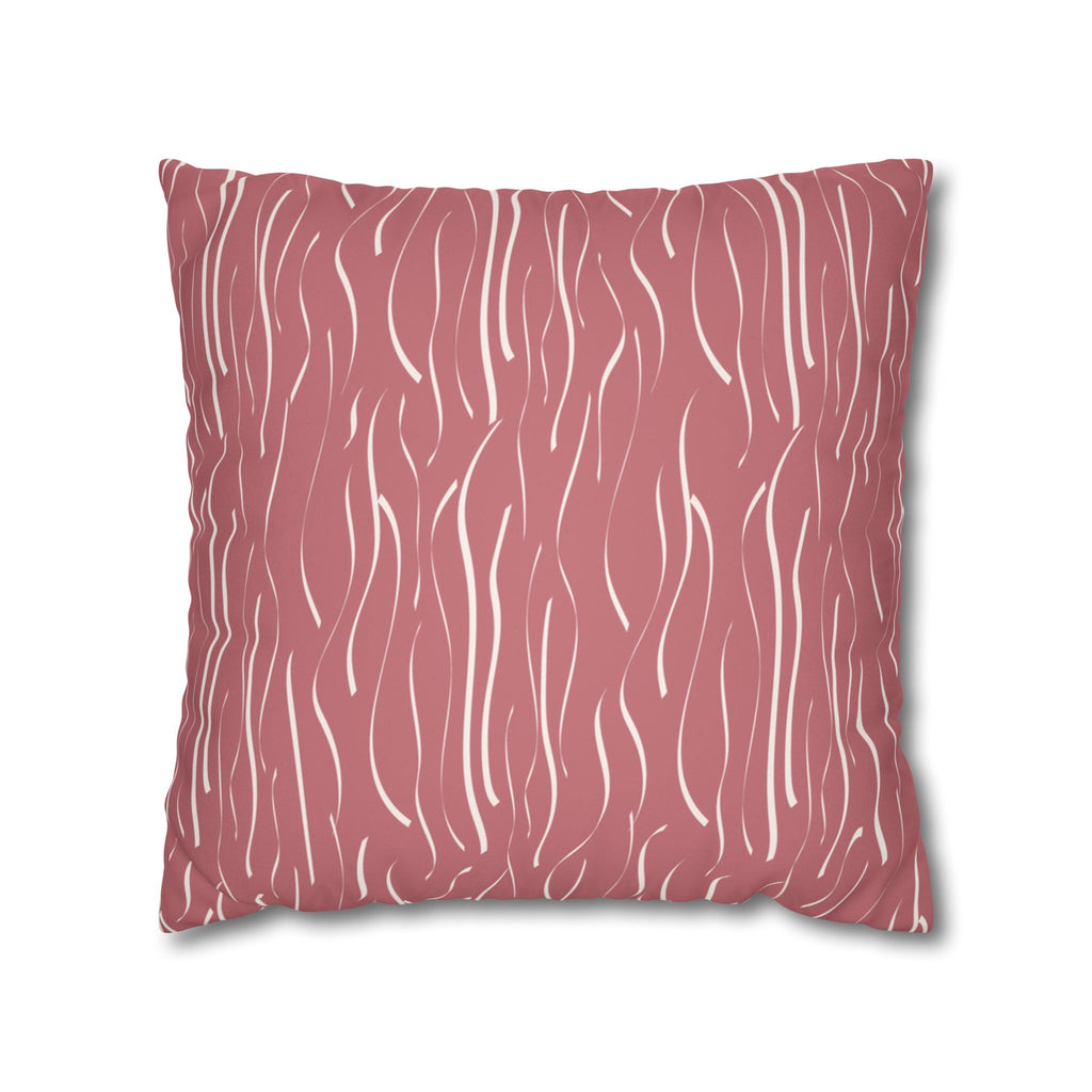 Blush Wave Faux Suede Pillow Cover