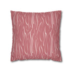 Blush Wave Faux Suede Pillow Cover