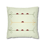 Boho Arrows and Ladybugs Faux Suede Pillow Cover