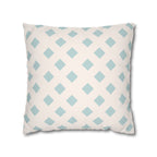 Light Blue Diamond Pattern Faux Suede Pillow Cover