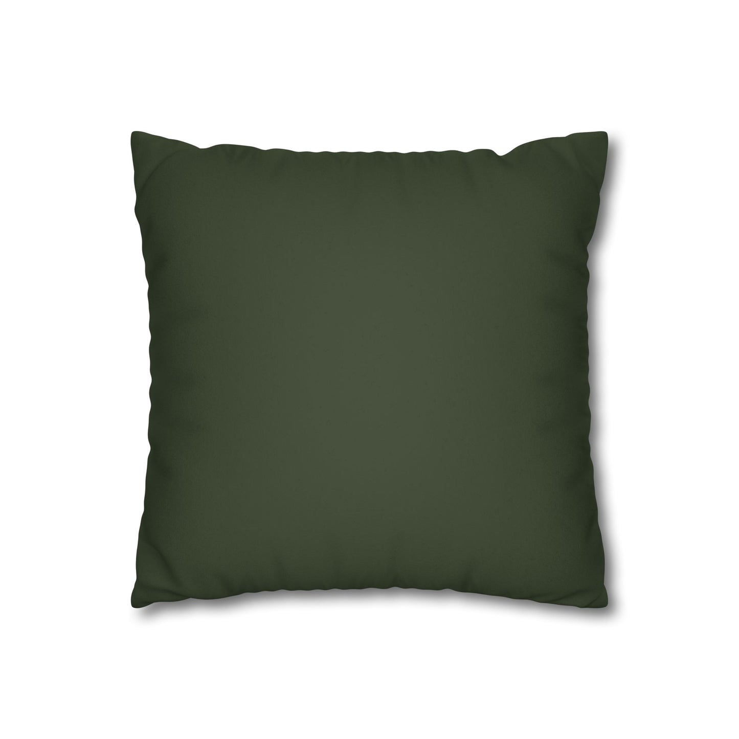 Green Aztec Faux Suede Pillowcase — Square Decorative Throw Pillow Cover