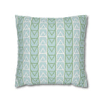 Geometric Mint Arrows Faux Suede Pillow Cover