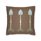 Boho Tribal Arrows Faux Suede Pillow Cover