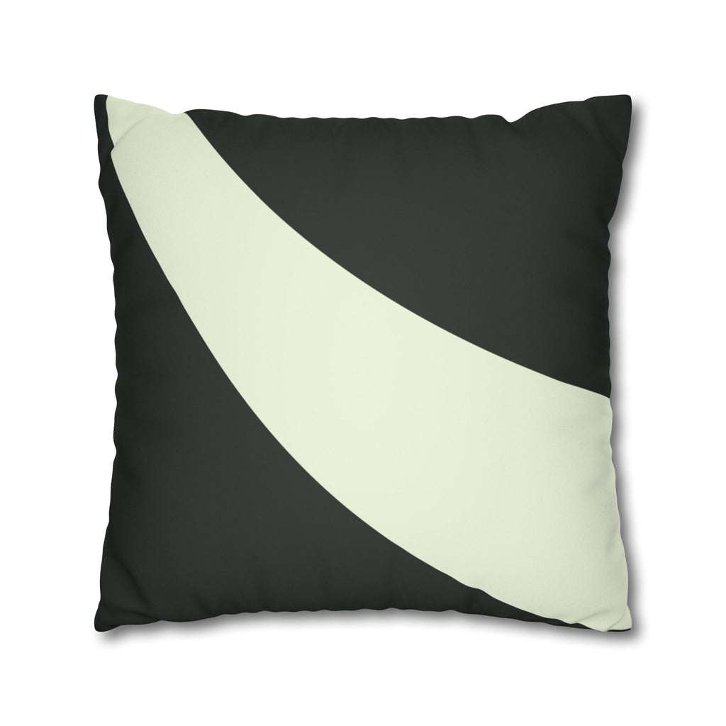 Striped Teal and Black Faux Suede Pillow Cover