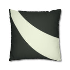 Striped Teal and Black Faux Suede Pillow Cover
