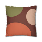 Abstract Earth Tones Faux Suede Pillow Cover