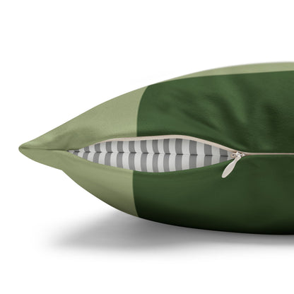 Green Checkerboard Faux Suede Pillowcase