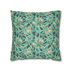 Sage Tossed Daisies Faux Suede Pillow Cover