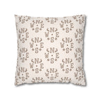 Neutral Deer Compass Pattern Faux Suede Pillow Cover