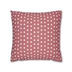 Pink Deer Spots Faux Suede Pillow Cover