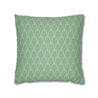 Sage Geometric Faux Suede Pillow Cover