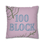 100 Block Faux Suede Pillow Cover
