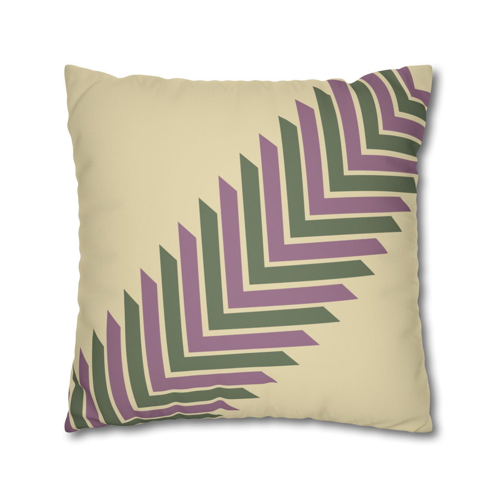 Modern Boho Geometric Chevron Arrows Faux Suede Pillow Cover