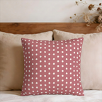 Pink Deer Spots Faux Suede Pillow Cover