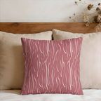 Blush Wave Faux Suede Pillow Cover