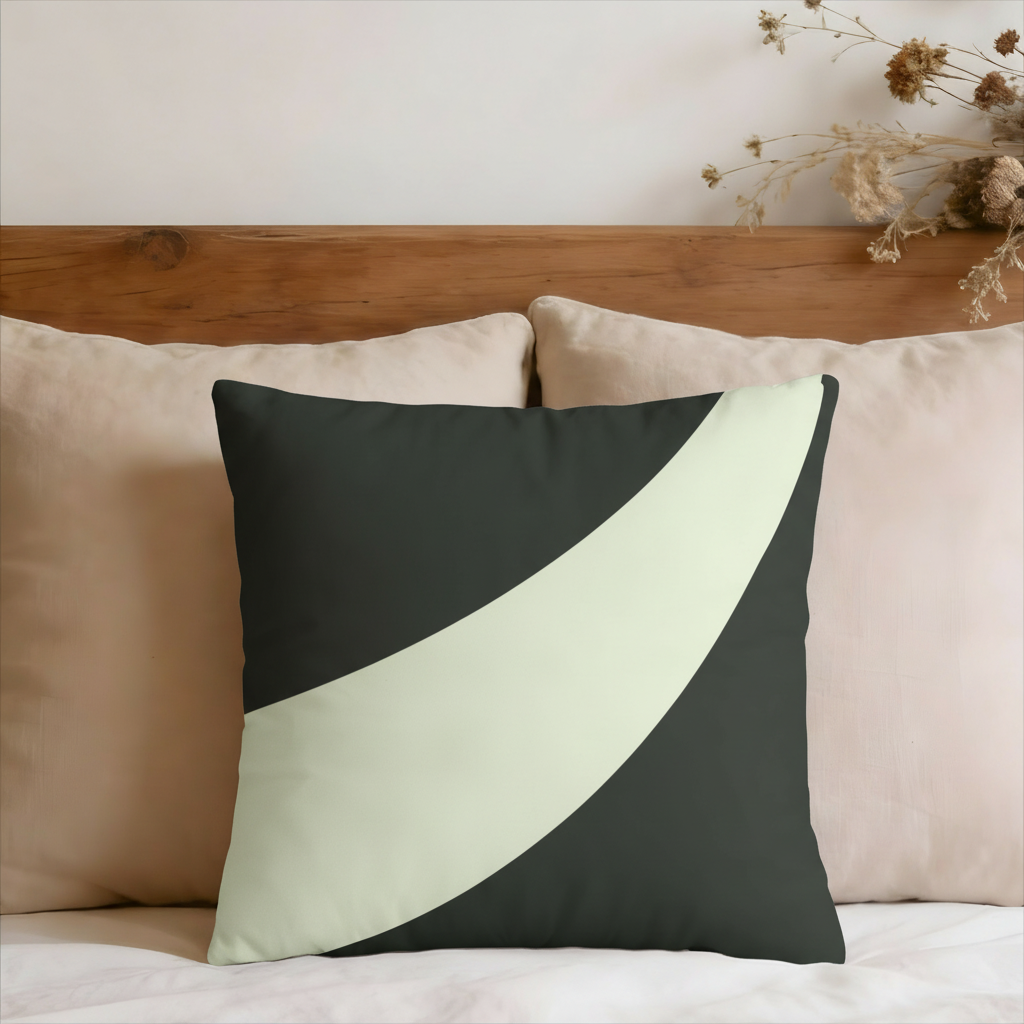 Striped Teal and Black Faux Suede Pillow Cover