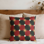 Buffalo Plaid Dots and Starbursts Faux Suede Pillow Cover