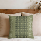 Boho Olive Arrow Faux Suede Pillow Cover