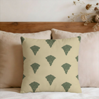 Green Abstract Dot Pattern Faux Suede Pillow Cover