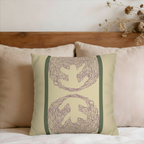 Earthy Abstract Mauve Lines Faux Suede Pillow Cover