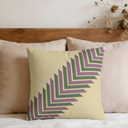 Modern Boho Geometric Chevron Arrows Faux Suede Pillow Cover